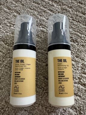 NEW AG Care The Oil Argan Smoothing Oil Duo 2 x 1 oz Hair Treatment